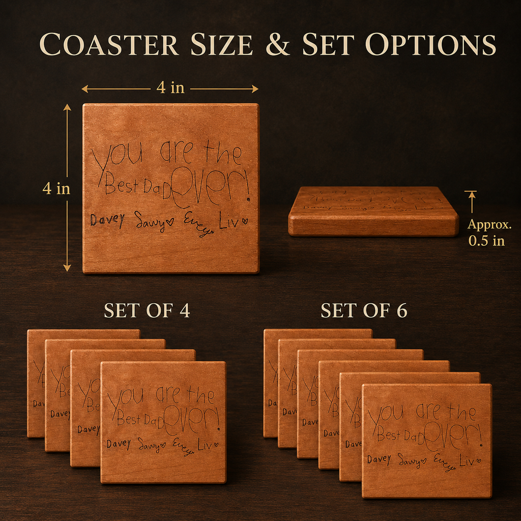 Handwritten Coaster Set