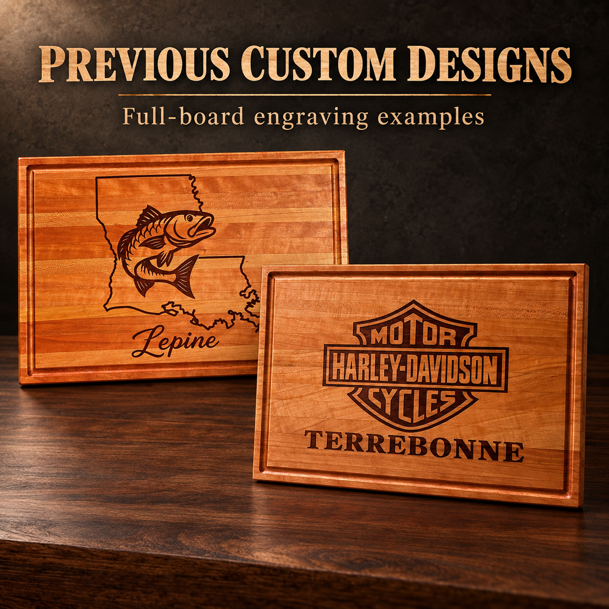 Custom Logo Cherry Cutting Board