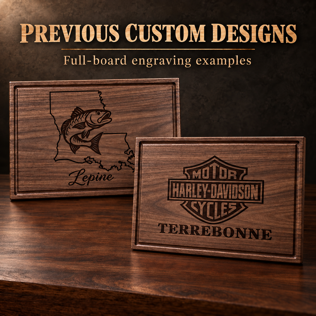 Custom Logo Walnut Cutting Board