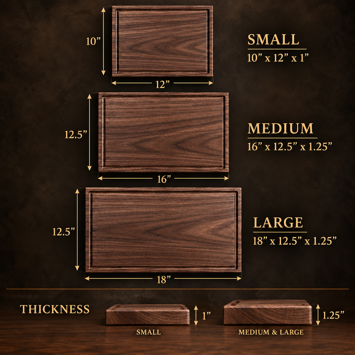 Custom Logo Walnut Cutting Board
