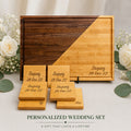 Wedding Gift Set - Cutting Board + Coasters