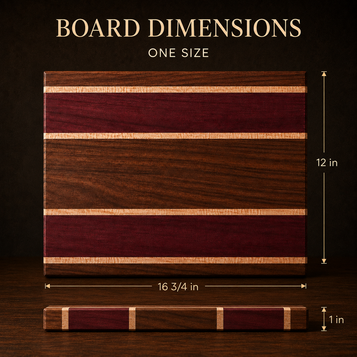 The Monarch Face Grain Cutting Board