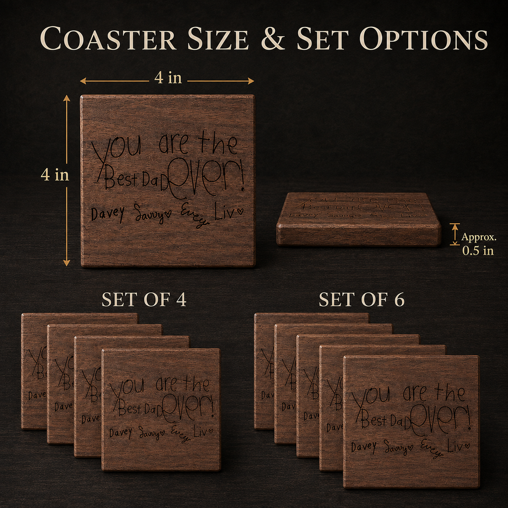 Handwritten Coaster Set